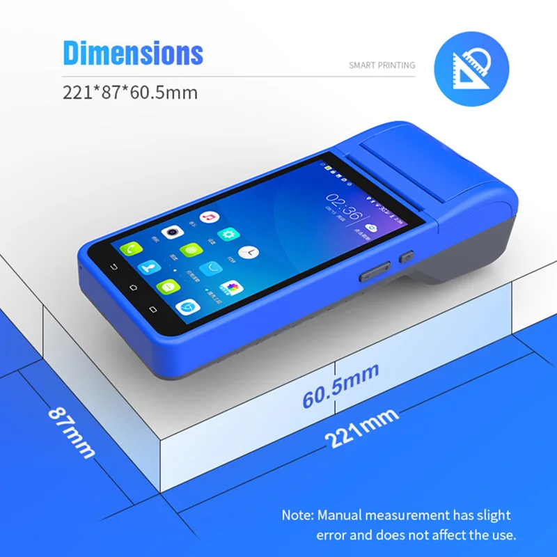 Сканер штрих кодов RADALL Android 8 3G Wi Fi беспроводной Bluetooth принтер чеков портативный