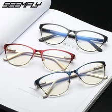 Seemfly, полуоправа, очки для чтения «кошачий глаз», для женщин и мужчин, антиусталость, компьютерные оптические очки, ретро очки для пресбиопии, мужские очки для пожилых