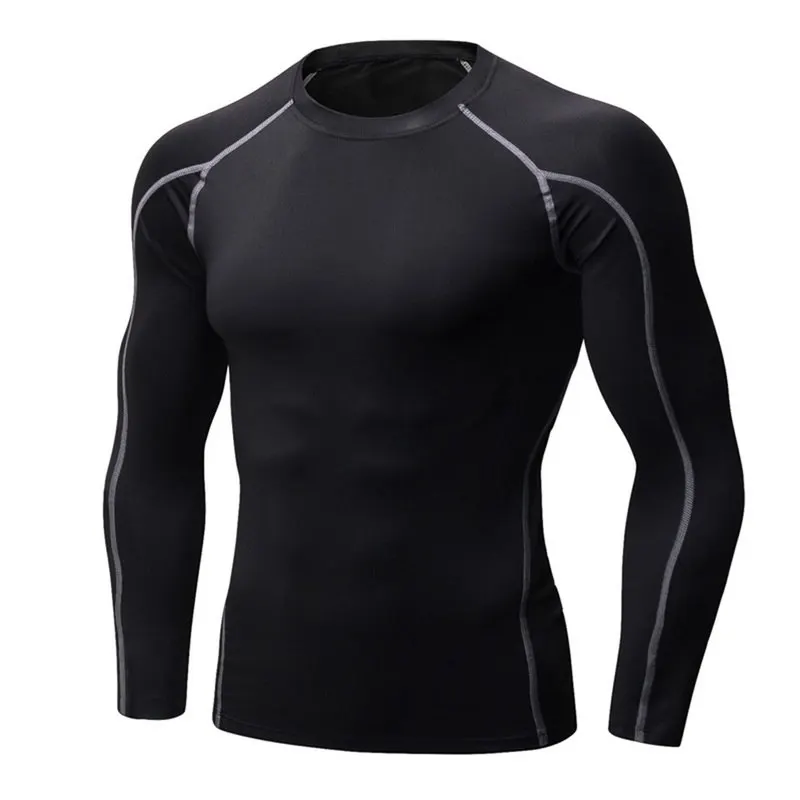 Sfit для мужчин быстросохнущая unning футболка с длинным рукавом фитнес топы для мужчин Бодибилдинг компрессионные рубашки для похудения спортивные облегающие