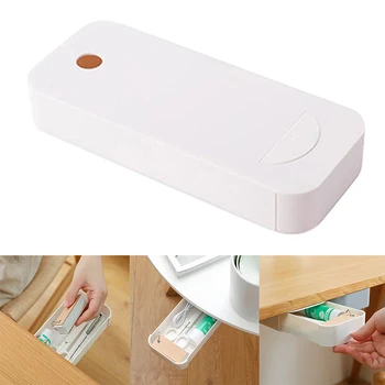 

2020 Newest Pencil Tray Self-Adhesive Under Desk Drawer Organizer Storage Holder Case 3 Styles Pen Stationery Storage Box
