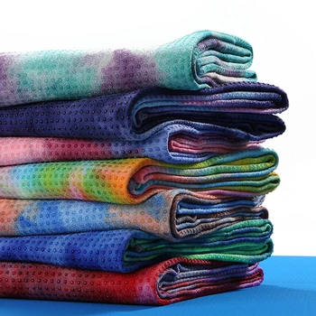 

New Fashion Tie Dye Yoga Mat Towel 183*63cm Non Slip Yoga Mat Cover Towels Microfiber Sweat Absorbent Soft Fitness Towel