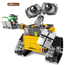 695 pçs wali robô blocos de construção tecnologia criativa personificação diy brinquedos educativos companionship das crianças