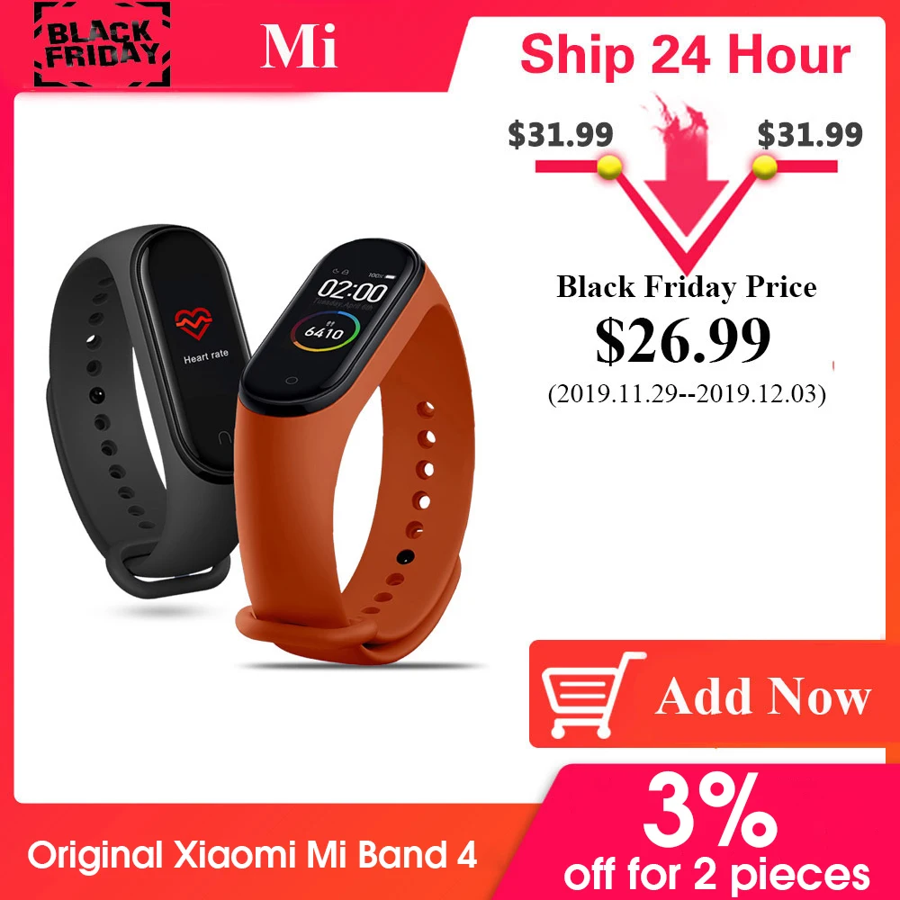 Xiaomi mi Band 4 Smartband фитнес-трекер для измерения сердечного ритма mi band 3 Цвета экран Smartband Bluetooth Спорт Водонепроницаемый Band 4