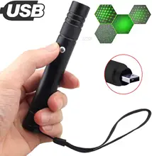 Bateria de alta potência portátil do laser verde de usb incorporado na combinação ajustável do foco do laser da visão 10000m 5mw do laser vermelho