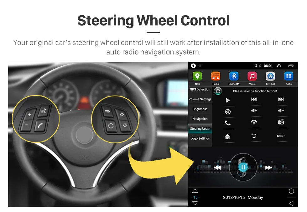 Top Seicane for 2018 Nissan NAVARA Terra 9.7 inch Android 9.1 Car Radio Multimedia Player with GPS Navi Mirror link WIFI SWC 11