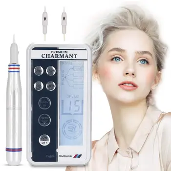 

Charmant 1 Semi-permanent Makeup Tattoo Machine Set For Eyebrow Lip eyeliner MTS Microblading Silver Rotary machine Pen