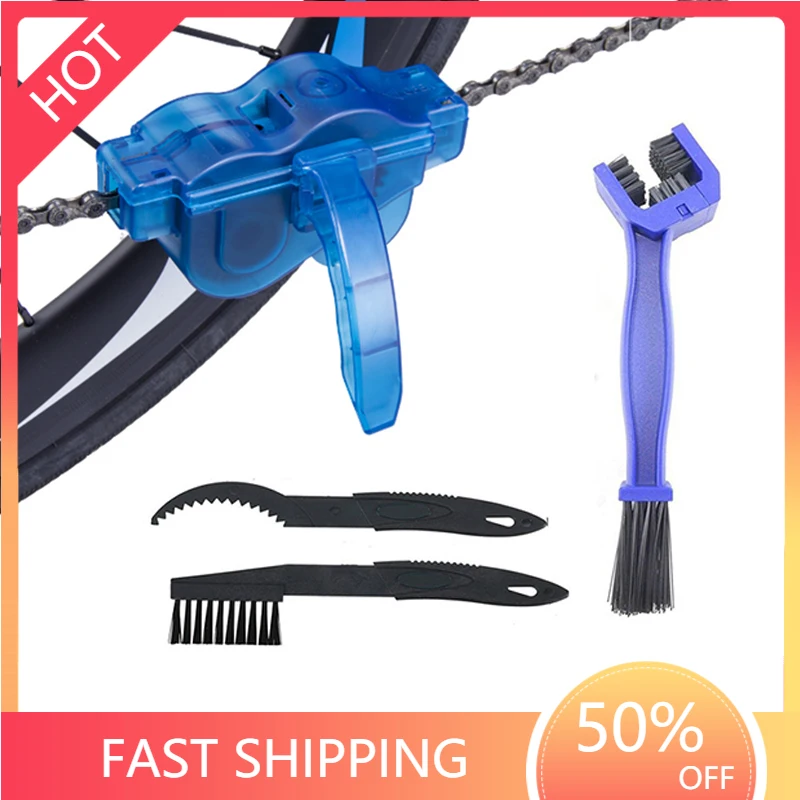 Bike Clean Machine Bicycle Chain Cleaner Portable Mountain Brushes MTB