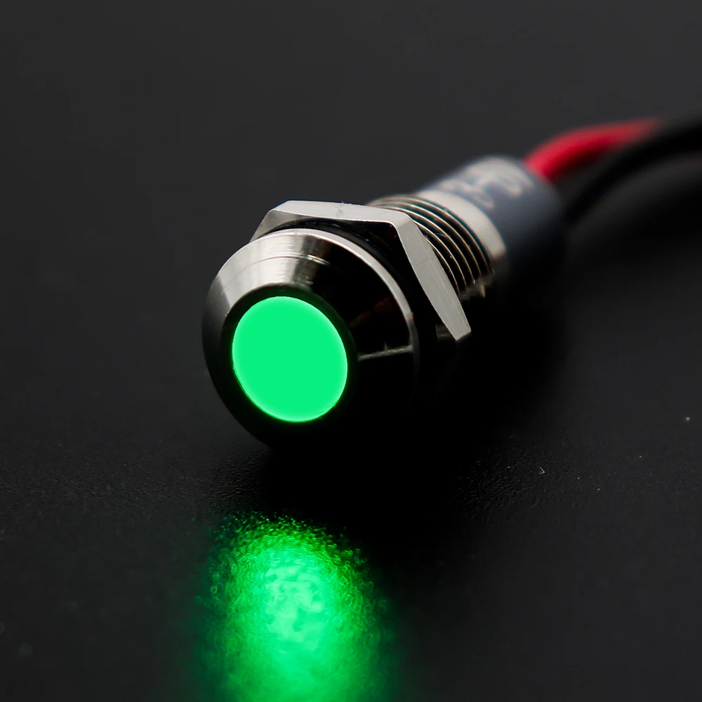 ตัวเลือกสินค้า ไฟ LED ขนาด 6-12 มม. กันน้ำ IP65 สีแดง/ฟ้า/ขาว