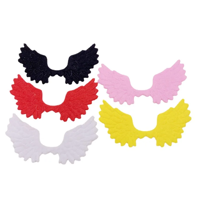 50 Teile/los 7*4CM Engel Flügel Gepolsterte Appliques Für DIY Kinder Haar Clip Zubehör Und Bekleidungs Patches