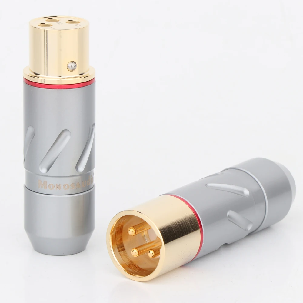

Monosaudio Чистая медь Позолоченные 3 контакта XLR сбалансированная головка усилитель микрофон аудио кабель Разъем