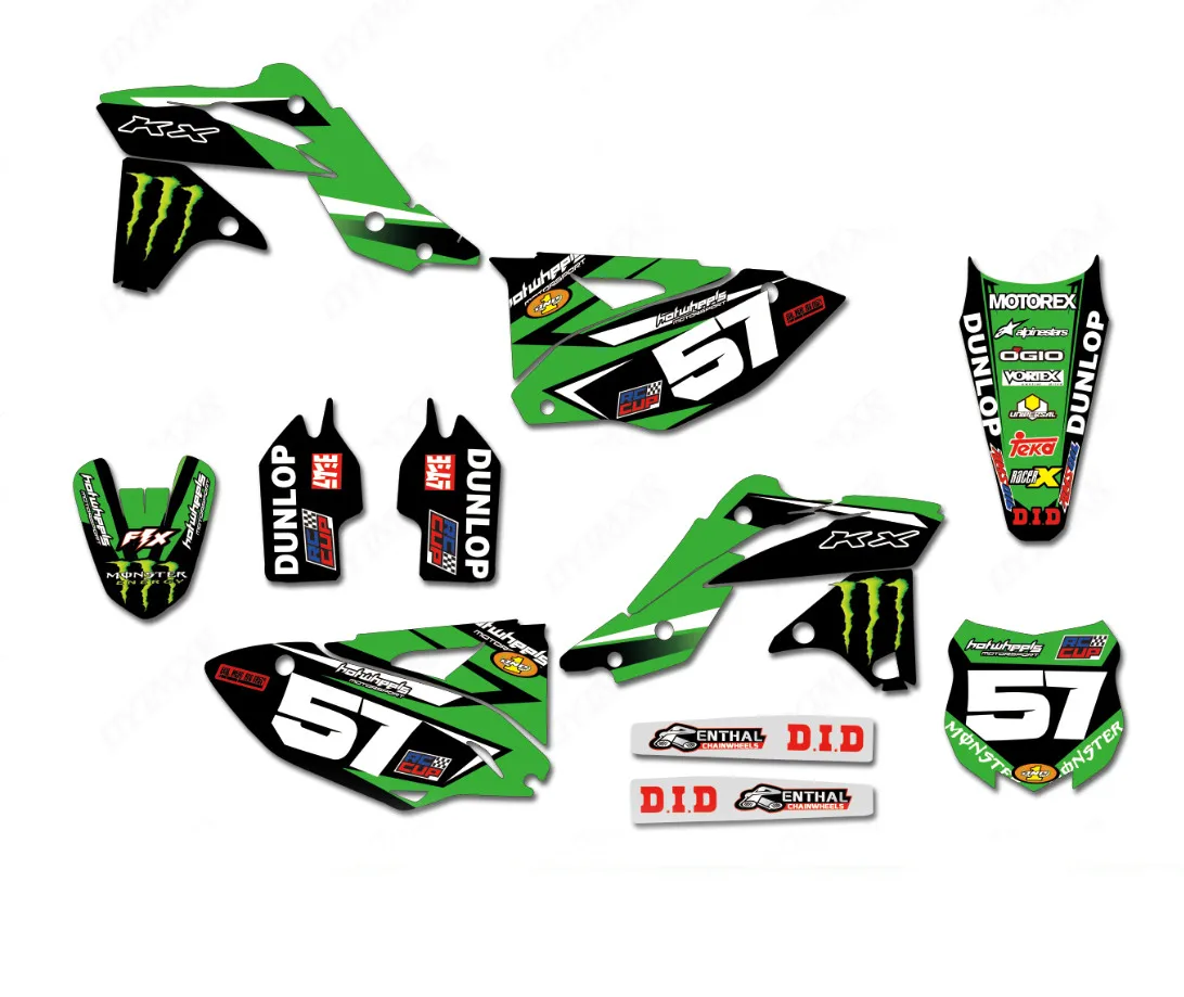 Полный набор графические стикеры наклейки комплект для Kawasaki KX 450F KX 250F 450 KX F KX 450F KX F 250 KX-250F KX F450 KX F250 2013