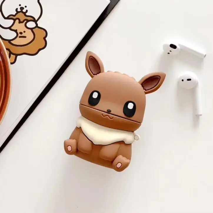 Eevee кольцо цепи Мягкий силиконовый чехол для AirPods