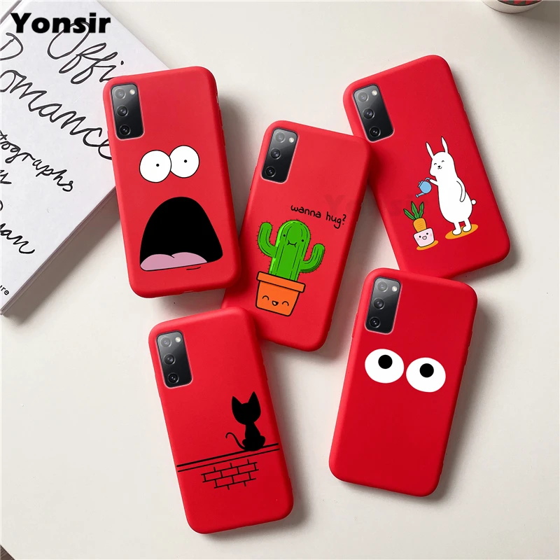 For Samsung galaxy S20FE Fan Edition TPU Soft Back Cover Cute Painted For Galaxy S20 Lite Phone Bags For galaxy S20 FE
