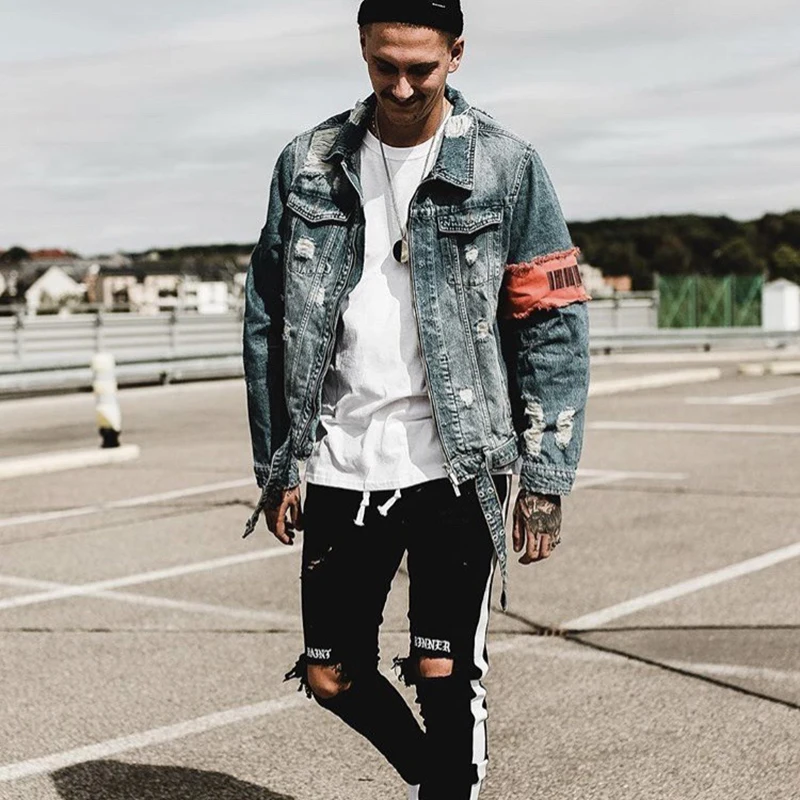 Купить Men's Jean Jackets Streetwear 