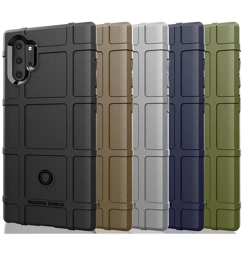 

Armor Style Case For Samsung Galaxy Note10 Note 10 Plus + Shockproof Solid Rugged Soft TPU Silicone Case Cover Skin