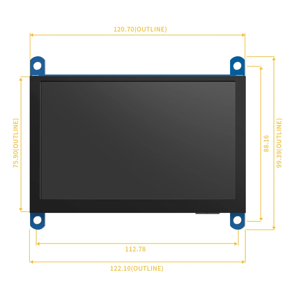 5.0  5008 AIDA64 5008 Monitor 480*800 Capacitive Touch Screen Raspberry Pi 4 3B+/ PC/Banana display HDMI-compatible module 5inch