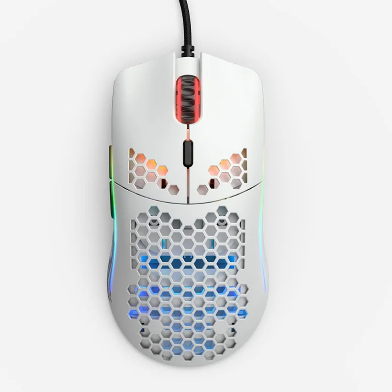 NEW QI Mouse Glorious Gaming Model O- (Small) WHITE Mate (Branco Fosco) - GOM-WHITE/ White Glossy (Branco Brilhante) - silent wireless mouse