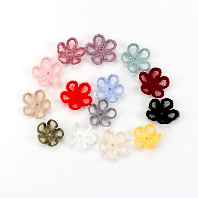 Красивая кружевная Цветочная аппликация 10 шт. вышитые кружевные нашивки для