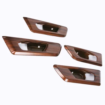 

For Honda CRV 17-18 Plastic Grain Indoor 4cps/Set Interior Door Bowl Panel Cover set Peach Wood Trim Decoration