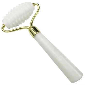 

Ran 3 Colour Jade Stone Needle Derma Face Arms Neck Massage Roller Ancient Face Body Spa Massage Roller Facial Massager Jade