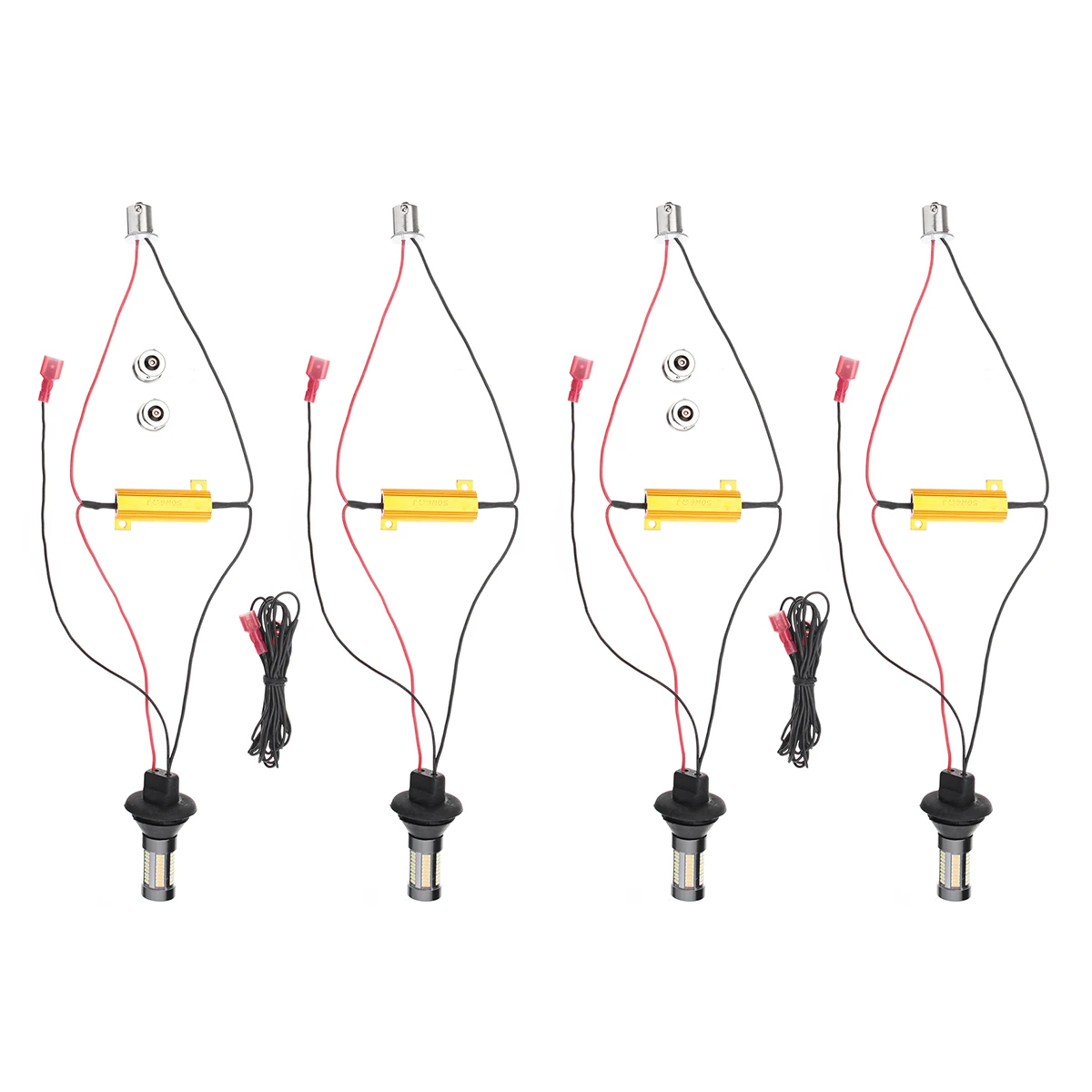 2 шт. 66 светодиодный 4014 SMD 1156 BA15S/BAU15S двухцветный белый Янтарный переключатель DRL сигнальный светильник поворота сигнальная лампа