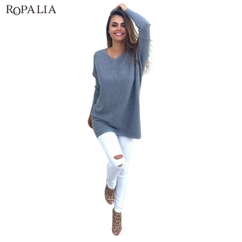 

Autumn Casual Loose Long Sweater Top Winter Fashion Bottoming Shirt O-neck Long-sleeved Slim Top