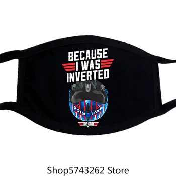 

Topbecause I Was Inverted Men'St Mask Maverick Fighter Jet Pilot Helmet Washable Reusable Mask with