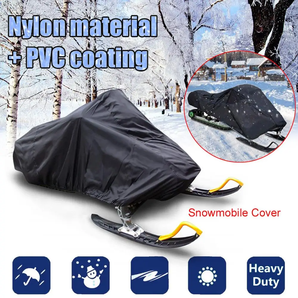 

Winter Snowmobile Cover Waterproof Dust Trailerable Sled CoverAnti-UV All-Purpose Outdoor Adjustable Rope Motorcyle Cover