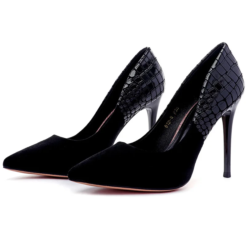 Thin High Heels Pumps Women Shoes women pumps PU Slip On 10.5CM Pointed Toe Shallow zapatos de mujer heels women size 35-42