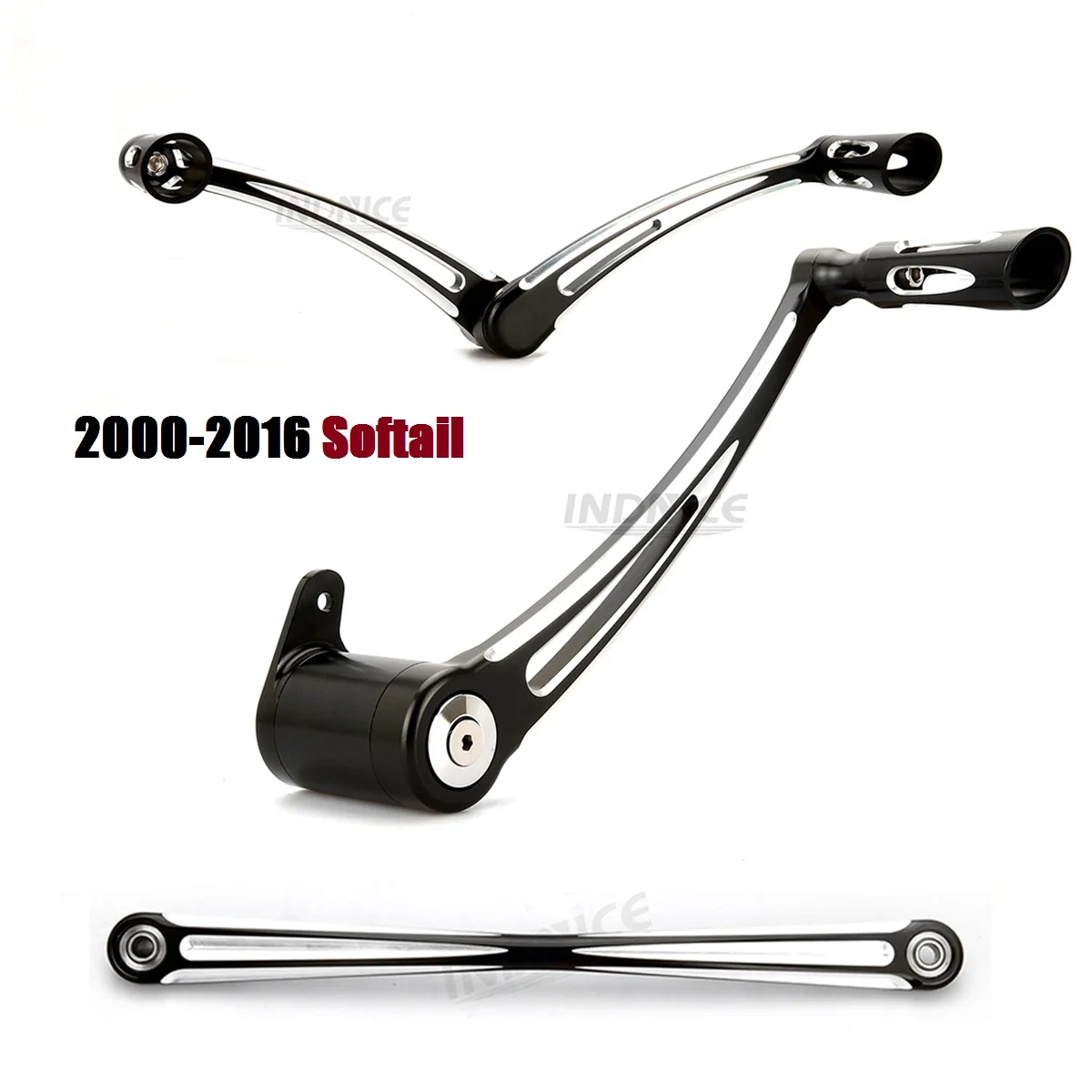

Black Rear Brake shifter linkage rod levers for harley twin cam softail Fat Boy Heritage Deluxe slim heel toe 2000-2017