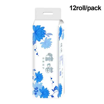 

12rolls Non Toxic Tear Resistant Bathroom Water Absorption 4 Ply Toilet Tissue Portable Home Wood Pulp Hotel Soft Restaurant