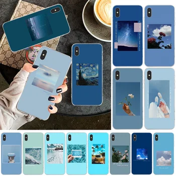 

Reayou blue Aesthetics songs lyrics Aesthetic Phone Case Cover for iPhone 11 pro XS MAX 8 7 6 6S Plus X 5 5S SE XR cover