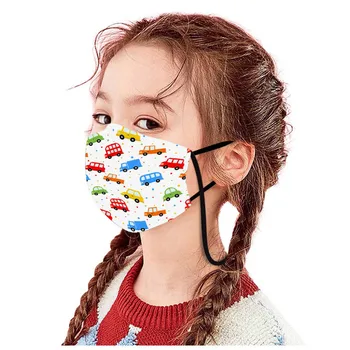 

Children's Printed Washable Halterneck Mask Anti-pollution Breathable Kids Mask Washable Reusable Masque De Protection Enfant