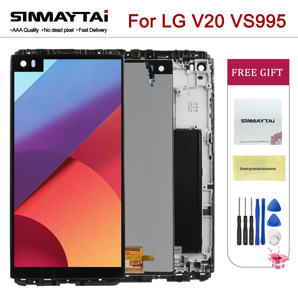 100% протестированный 5 7 ''V20 ЖК-дисплей для LG V20 сенсорный экран VS995 VS996 LS997 H910
