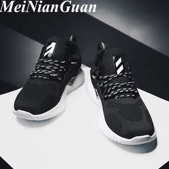 

Spring Autumn Man Shoes Plus Size Men's Sneakers 2020 Low Top Men Casual Shoes Fly Weaving Training Footwear Wild Mens Shoes K5