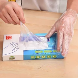 Disposable Glove Film Household Kitchen Catering Thickened Transparent Pe Plastic Gloves