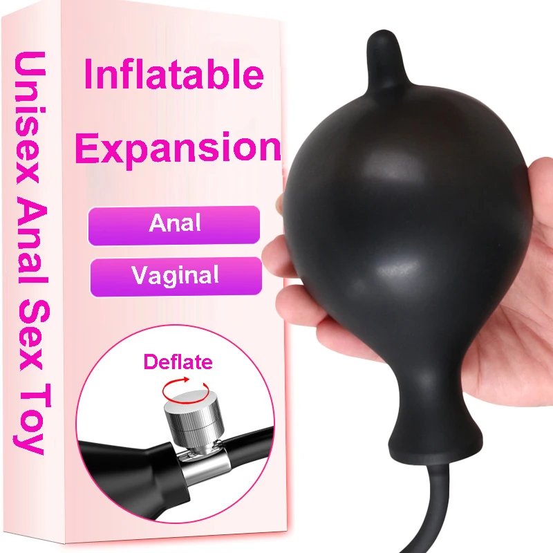 Anal Plug Inflate Pump Butt Anus Enlarge Prostate Massager Climax Dildo Masturbation Sex Toys for Men Women Gays | Красота и здоровье