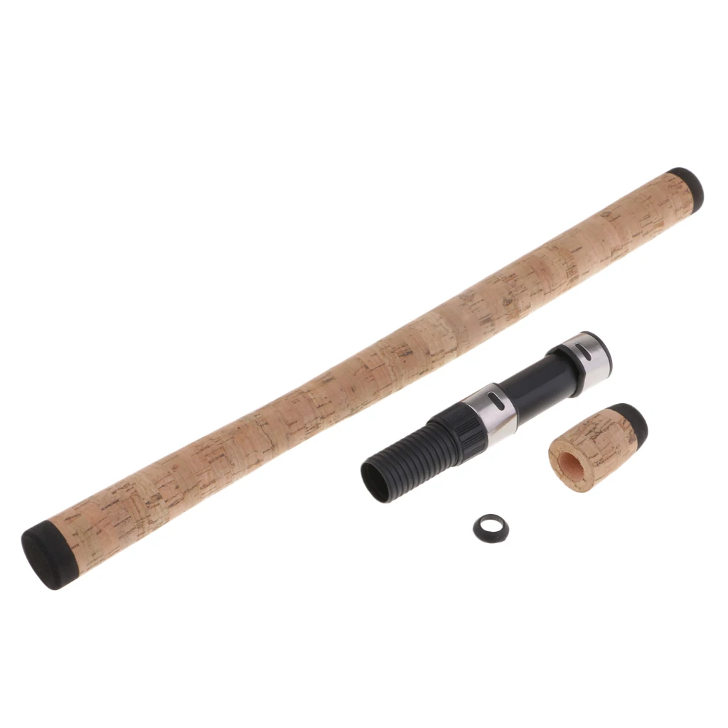 Soft Spinning Fishing Rod Cork Handle Split Grip Kit & Reel Seat for Rod Building and Repair