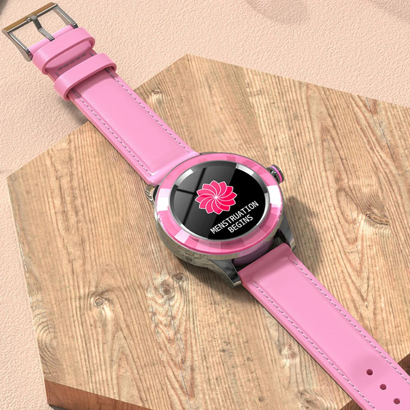 Uhoofit S09 Women Smart Watch Full Touch Round Screen IP67 SmartWatch Heart Rate Monitor Sleep Monitoring for IOS Android