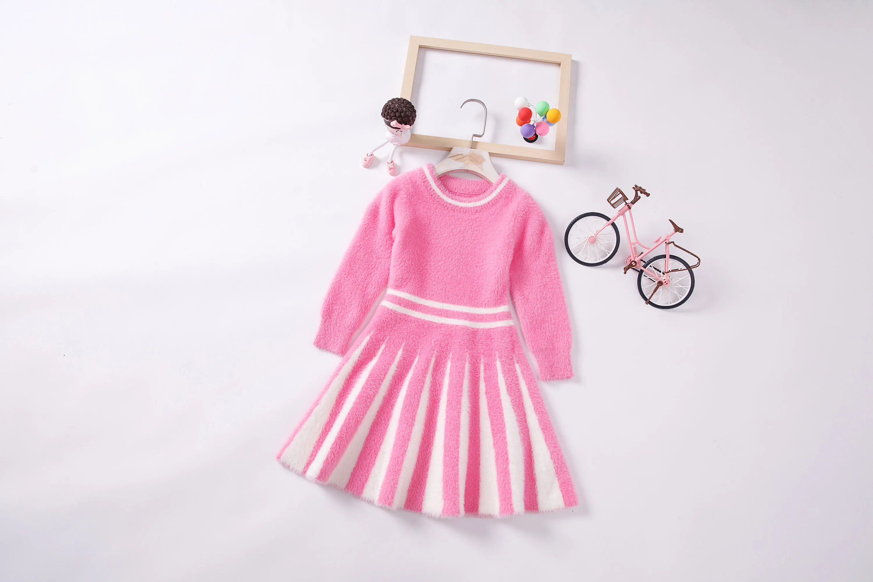 girls pink jumper dress