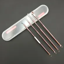 4 Uds acné espinilla de mancha de espinillas Comedone Extractor belleza cara limpieza, cuidado herramientas Facial limpiador de poros