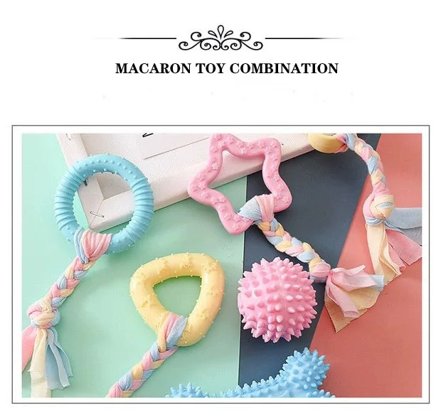 

Dog Biting Ring Toy Dog Soft Rubber Molar Toy Pet Bite Cleaning Tooth Toy Increase The Intelligence Of Pets Tool