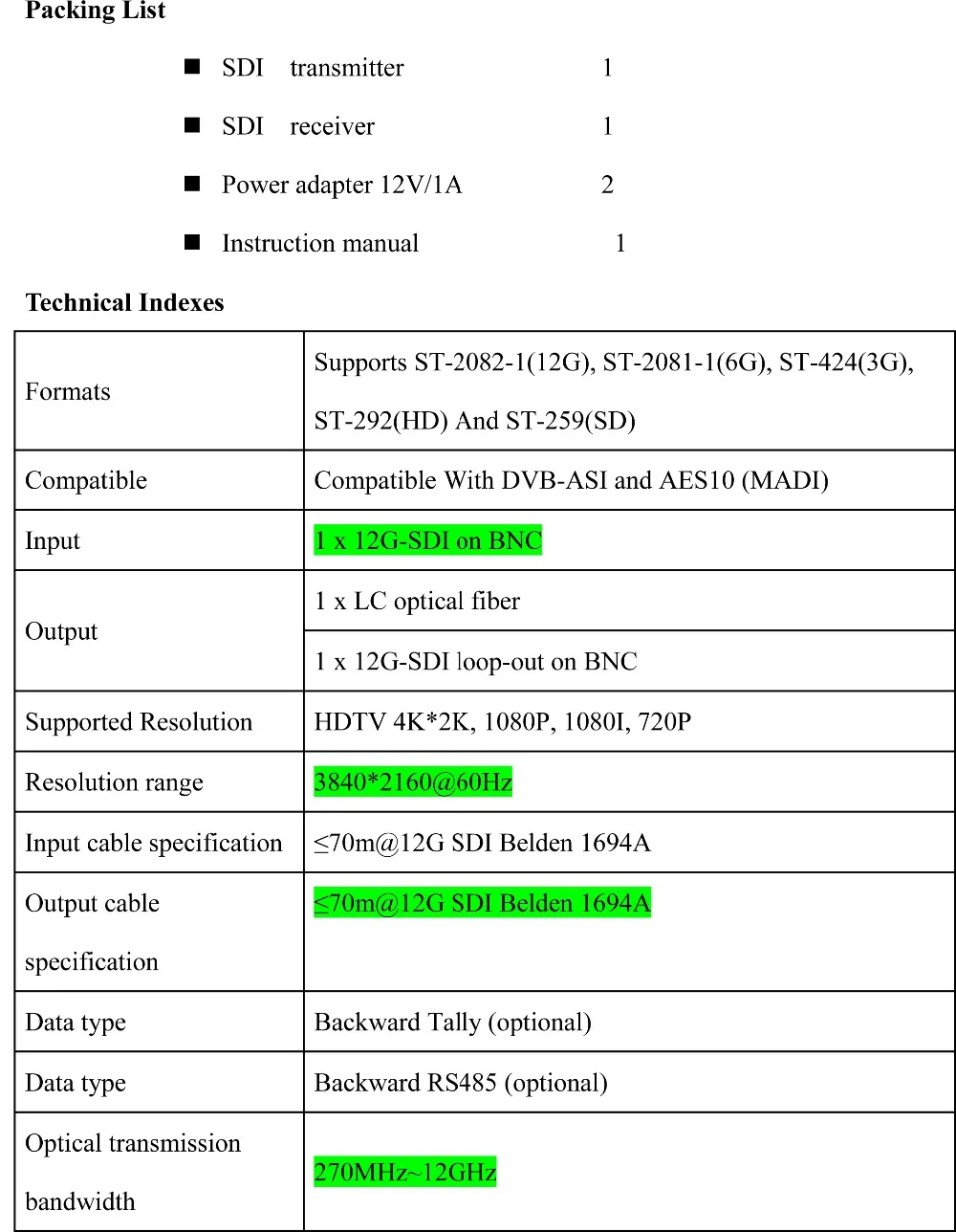 SDI Optical Transceiver-2
