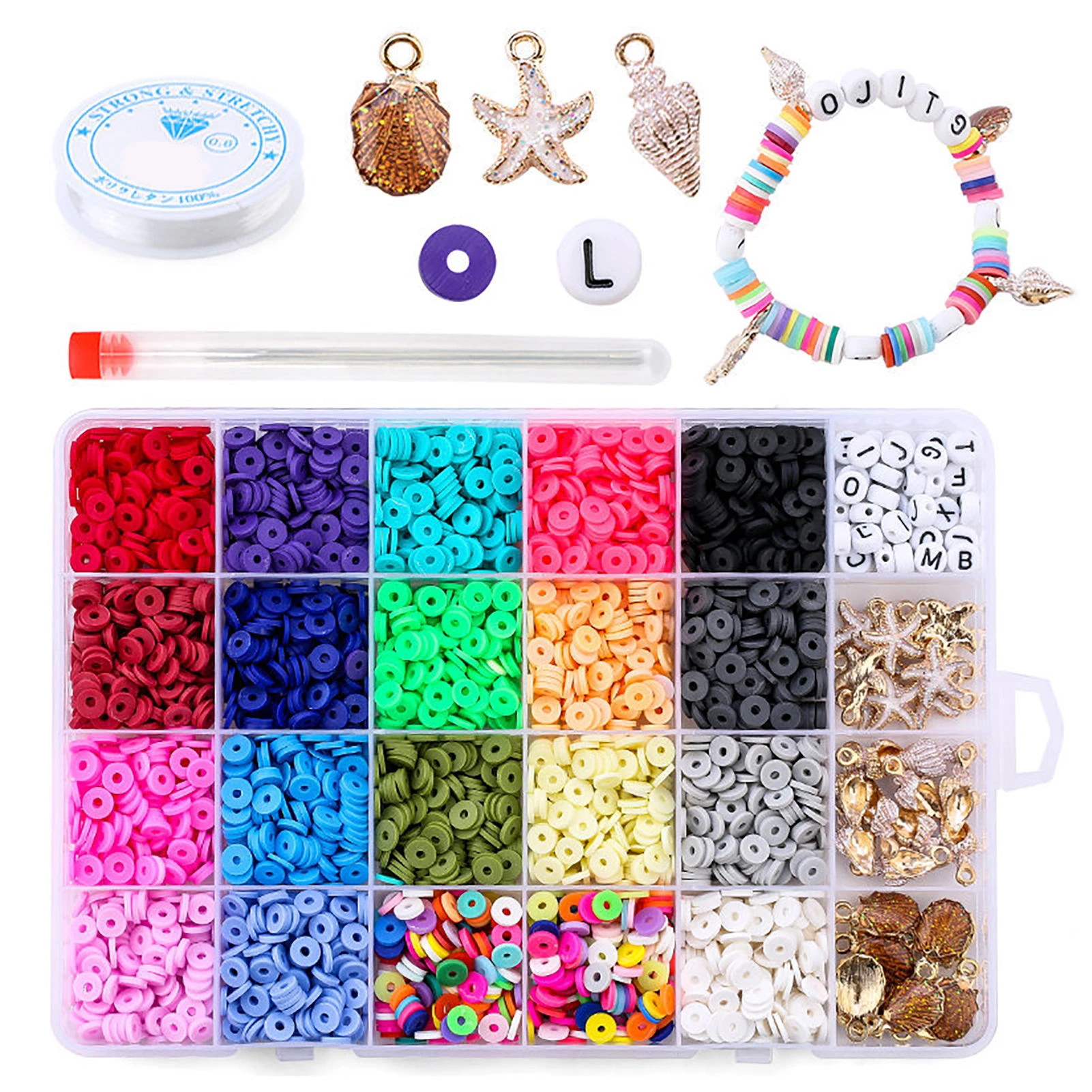 Conjunto de para hacer pulseras, collares y pendientes, Kit manualidades DIY broche, Pin