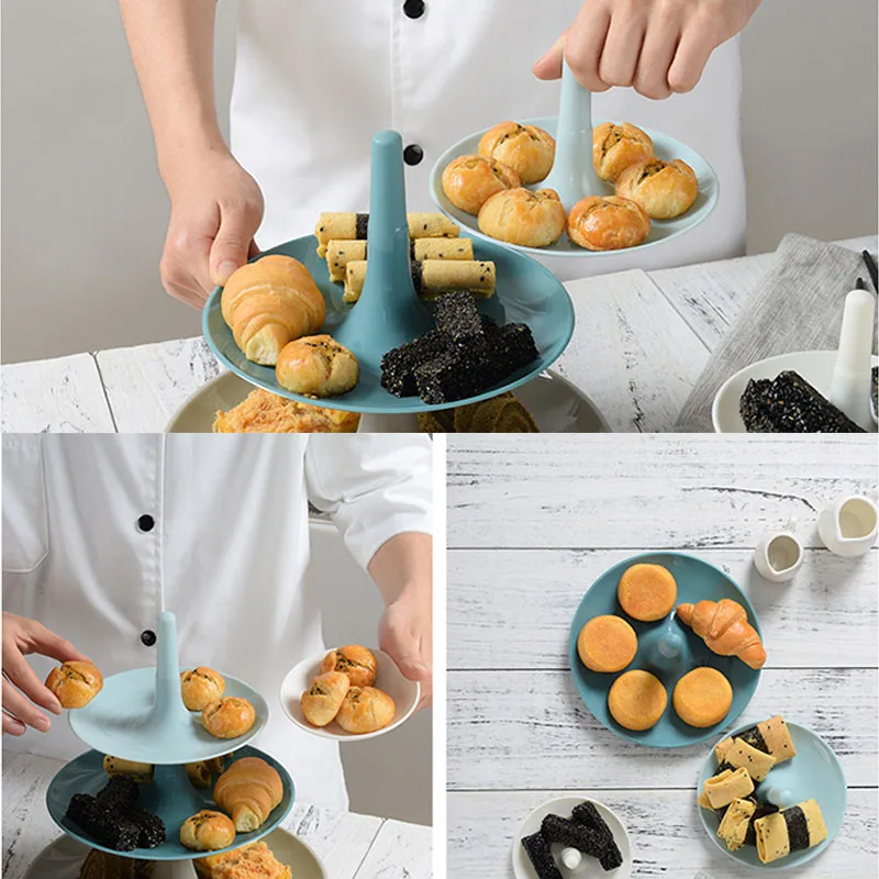 Creative Three-Layer Fruit Plate Cake Rack Kitchen Living Room Dessert Vegetable Storage Rack Wedding Birthday Fruit Shelf fruit plate