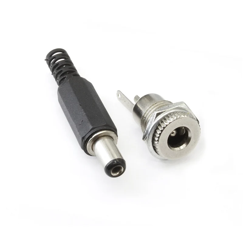 DC 5.5x2.1 Power Wire Connector Conjunto Feminino Plug Cable Waterproof Jack Tomada Electrico 5.5x2.5 Interface Socket Conector