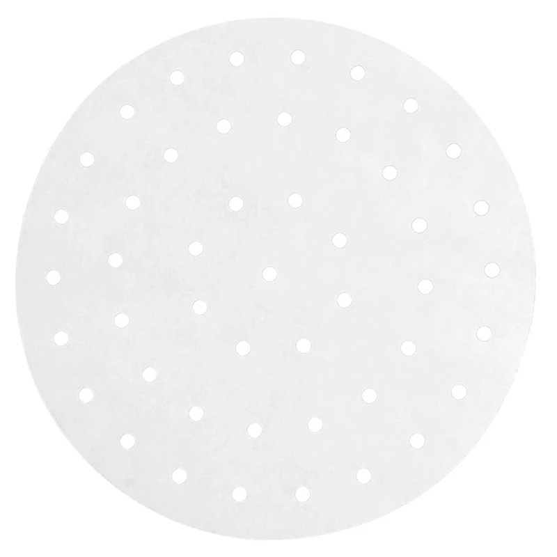

Perforated Parchment Round Bamboo Steamer Paper Liners, Suitable for Air Fryer, Cooking, Steaming Basket 9 Inch 200 PCS