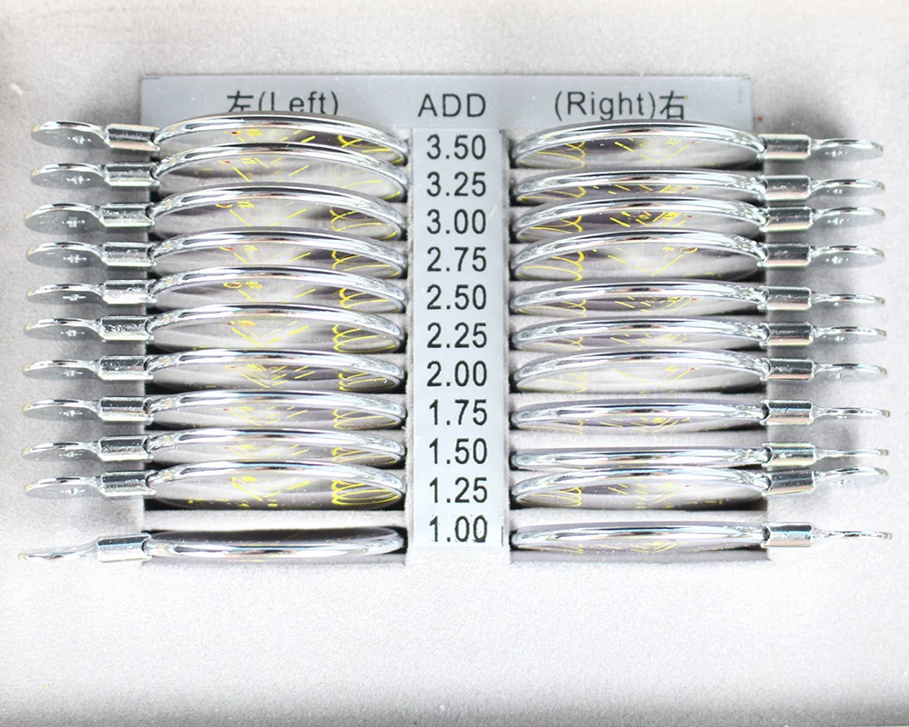 22 pcs Opthalmic Progressive Trial Lens Set Optical Trial Case