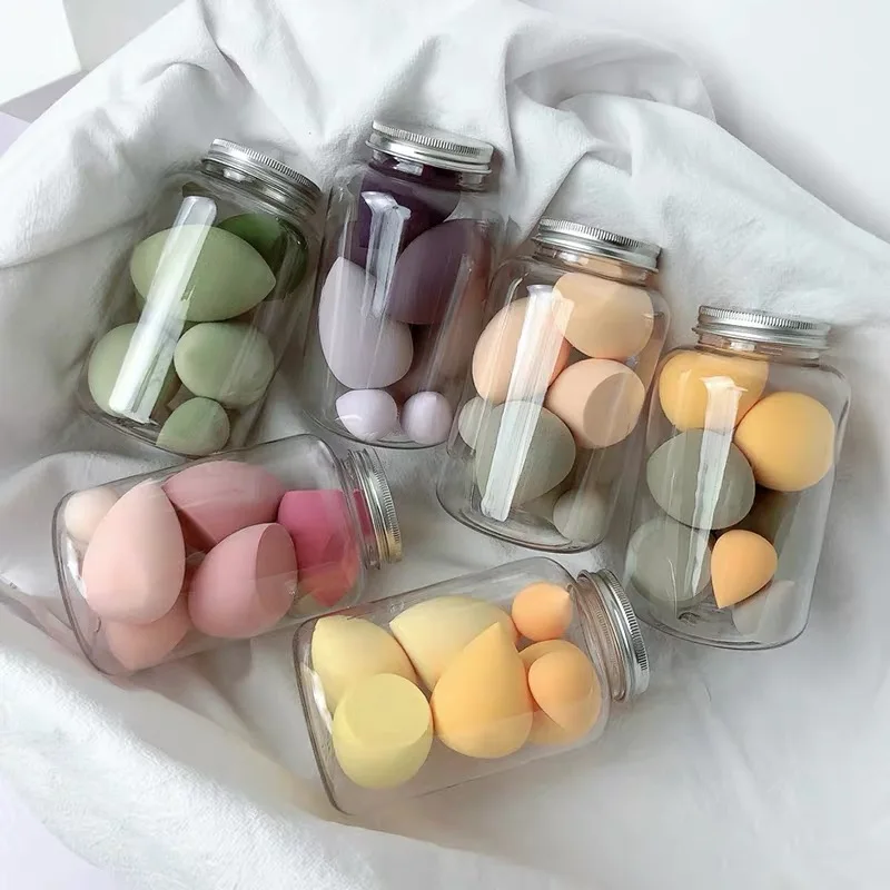 Спонж для Макияжа Beauty Egg 7 шт. влажная сухая Косметика двойного назначения спонж