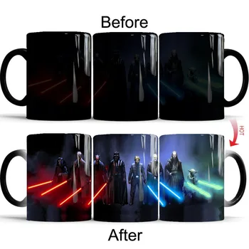 

2020 New Color Changing Mug Star Wars Mug Lightsaber Heat Reveal Mug Color Change Coffee Cup Sensitive Ceramic Mug